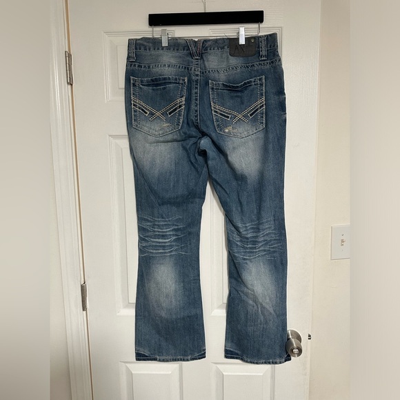 T.K Axel Wolcott Vintage Boot 34Wx32L Mens Denim Jeans - Picture 2 of 10